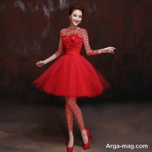 لباس شب دخترانه قرمز 