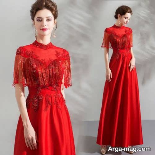 لباس شب قرمز و بلند 
