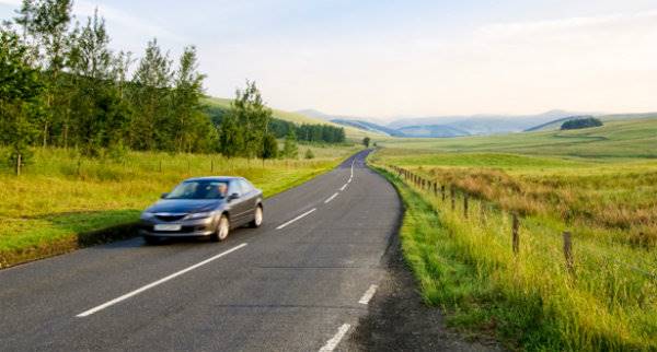 car in rural place