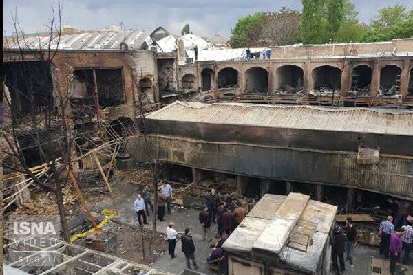 ویدئو / آخرین وضعیت بازار تبریز بعد از آتش‌سوزی اخیر