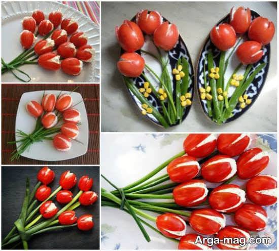 تزیین گوجه فرنگی