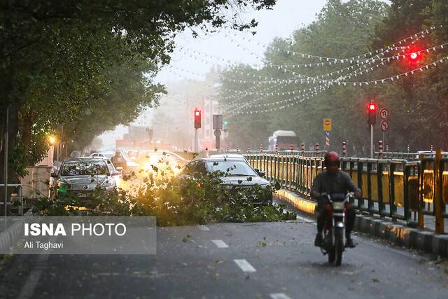 وقوع ٢٠ حادثه مرتبط با طوفان در تهران