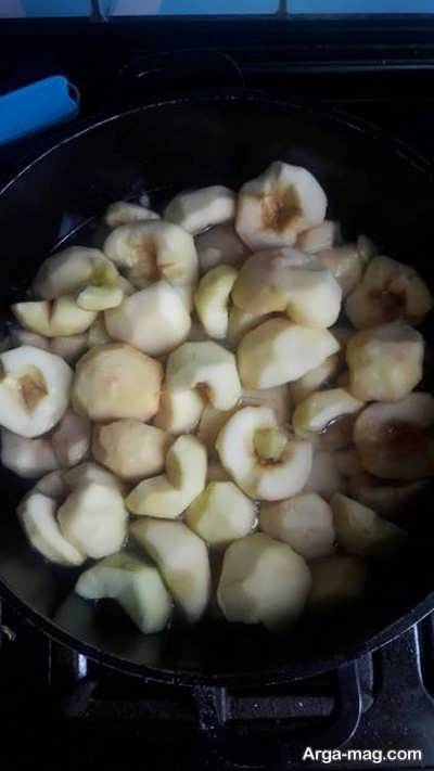 پختن سیب 