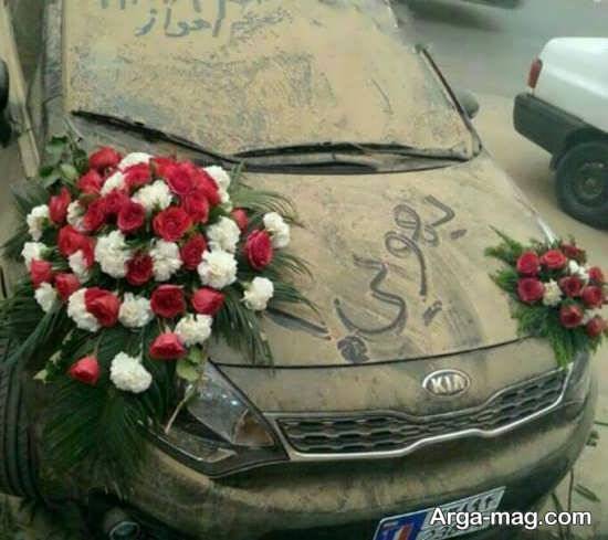 تزیین زیبا برای ماشین عروس