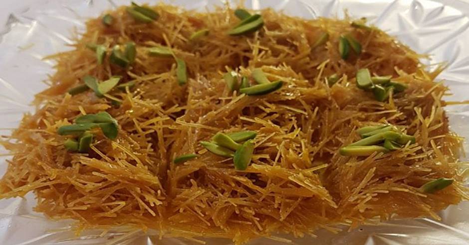 طرز تهیه باقلوا شعریه عربی