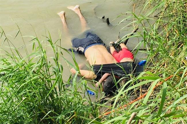 پیدا شدن جسد پدر و دختر مهاجر در رودخانه مرزی آمریکا و مکزیک