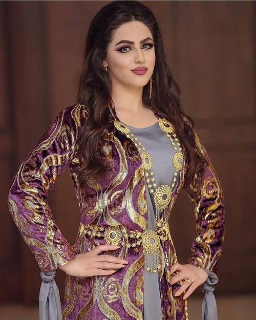 مدل لباس مجلسی کردی مدل بسیار شیک لباس کردی زنانه مخمل