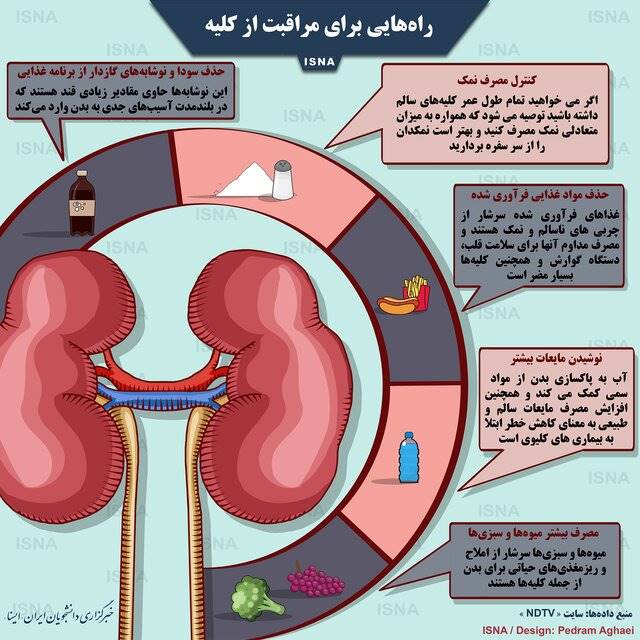 راه‌هایی برای مراقبت از کلیه + اینفوگرافی