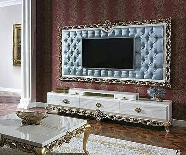 میز تلویزیون سلطنتی قاب مخمل و چوب میز تلویزیون سلطنتی قاب مخمل و چوب