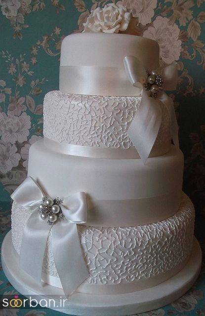 کیک عروسی سفید19