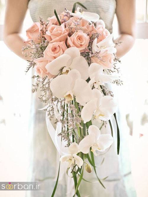 دسته گل عروس آبشاری زیبا و جدید1