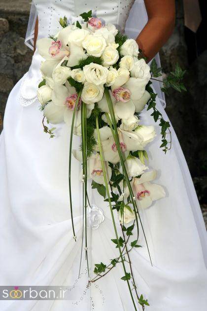 دسته گل عروس آبشاری زیبا و جدید0