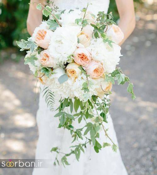 دسته گل عروس آبشاری زیبا و جدید22