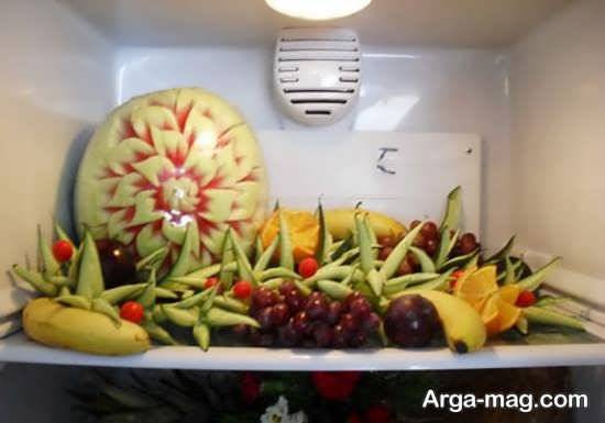 میوه آرایی برای یخچال عروس با ایده های جالب