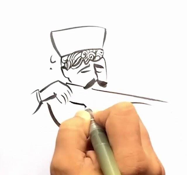 خلق تصویر از کلمه حیدر بابا + ویدیو