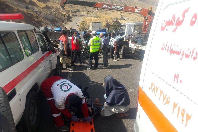 تصادف در آزادراه قزوین - رشت 2 کشته برجای گذاشت