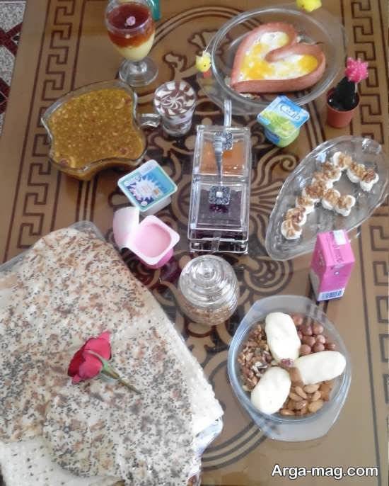 ایده های خلاقانه برای تزئین صبحانه عروس
