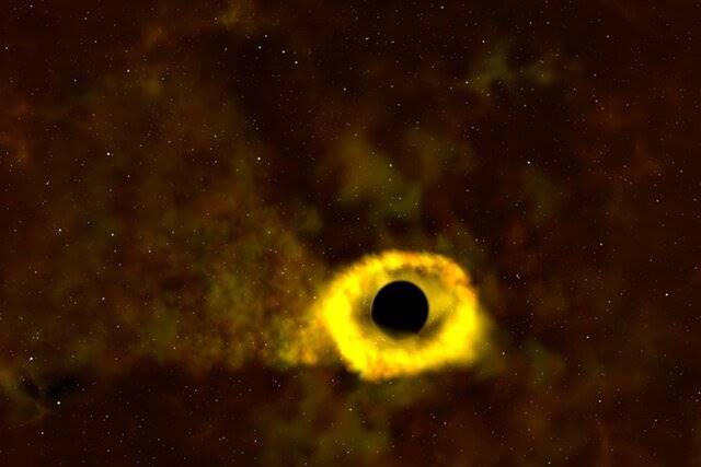 لحظه بلعیدن یک ستاره توسط یک سیاه‌چاله‌