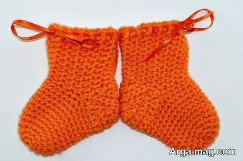 جوراب ساده نارنجی 