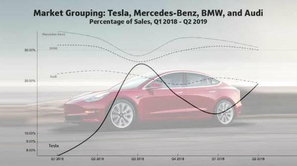 مقایسه آمار فروش تسلا و سه برند لوکس آلمانی