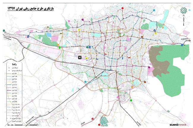نقشه خطوط مترو تهران