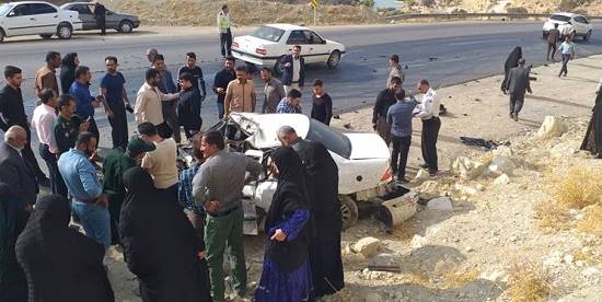 تصادف مرگبار سمند با کامیون در محور یاسوج - اصفهان