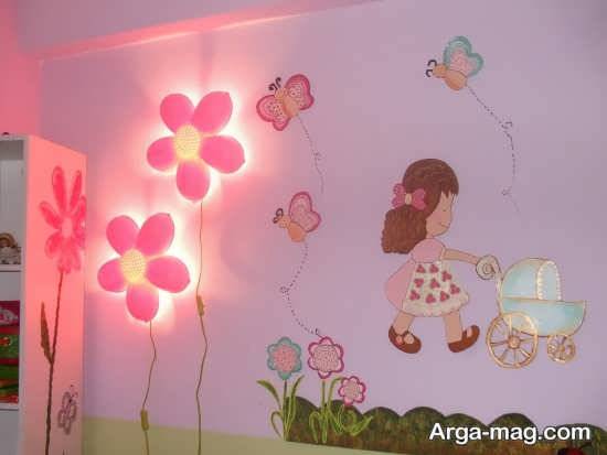 تزئین خاص دیوار اتاق نوزاد