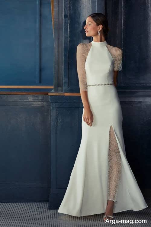 مدل لباس عروس چاکدار برای عروس خانم های شیک پوش و لاکچری