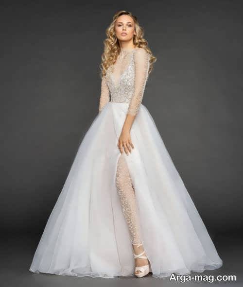 مدل لباس عروس چاکدار 