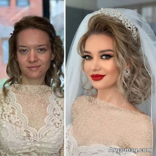  آرایش قبل و بعد عروس با جدیدترین متدها