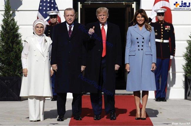 پوشش همسران ترامپ و اردوغان در کاخ سفید+عکس
