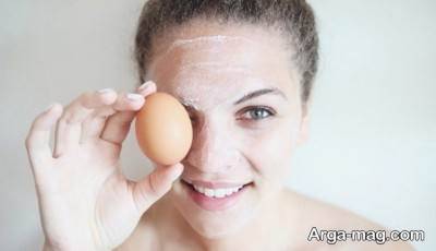 استفاده از ماسک رفع آکنه تخم مرغ