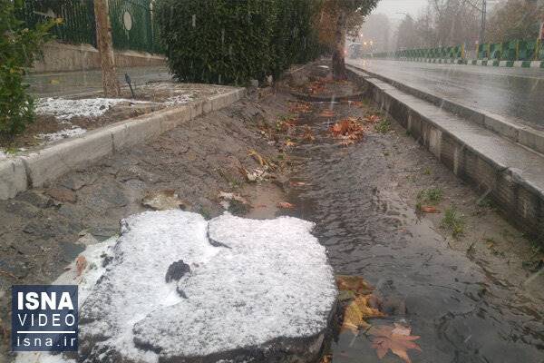 ویدئو / برف پائیزی تهران