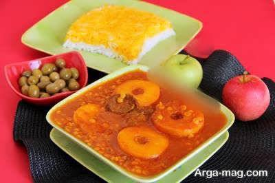 روش تهیه خورش سیب خوش مزه و عالی