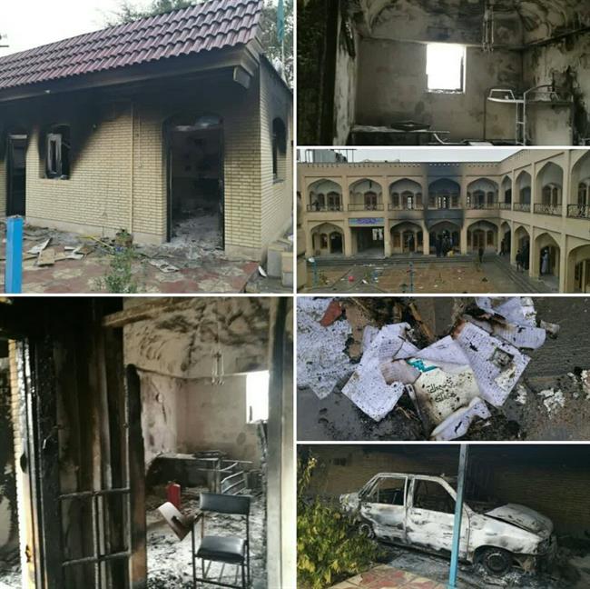 آتش زدن قرآن‌ها در شهر قدس و کازرون + تصاویر