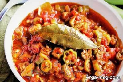 طرز تهیه خوراک بامیه