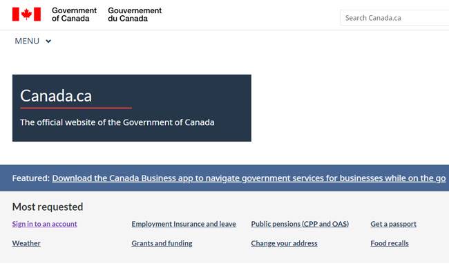 سایت دولت کانادا