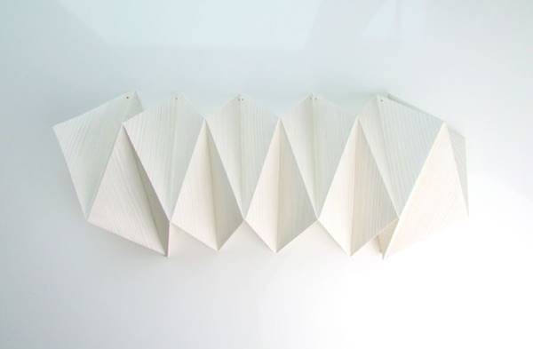 کاغذ دیواری تا شده برای ساخت لوستر اوریگامی