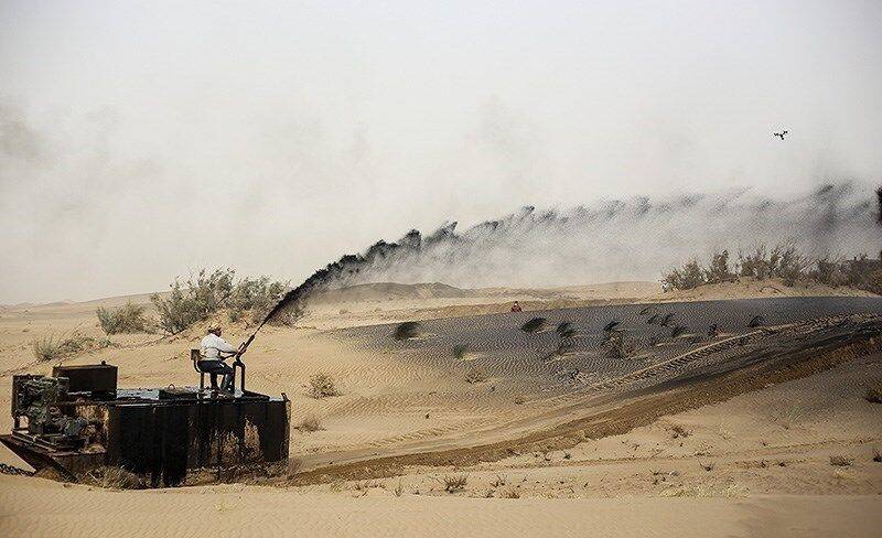 خط پایان مالچ نفتی در خوزستان