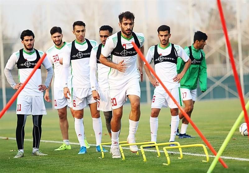 تمرین پرفشار امیدهای فوتبال ایران در غیاب بازیکنان 2 باشگاه