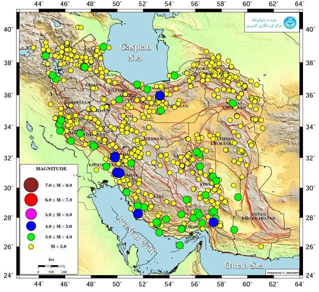 ایران بیش از 1075 بار لرزید