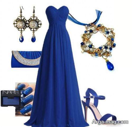 ست لباس آبی زنانه 