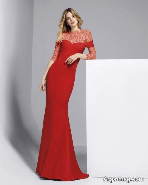 مدل لباس مجلسی قرمز و شیک 