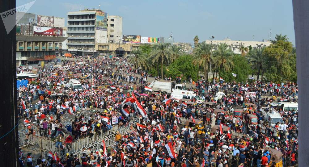 تظاهرات معترضین عراقی برای اخراج آمریکایی ها از کشورشان