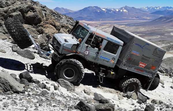 رکورد کوهنوردی با خودرو توسط مرسدس بنز یونیماگ شکسته شد