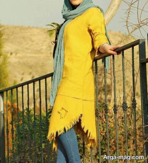 مانتوی زرد دخترانه