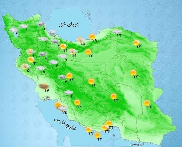 هوای کدام استان‌ها امروز و فردا برفی و باران خواهد بود؟ +نقشه