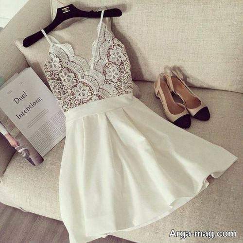 لباس دخترانه سفید 