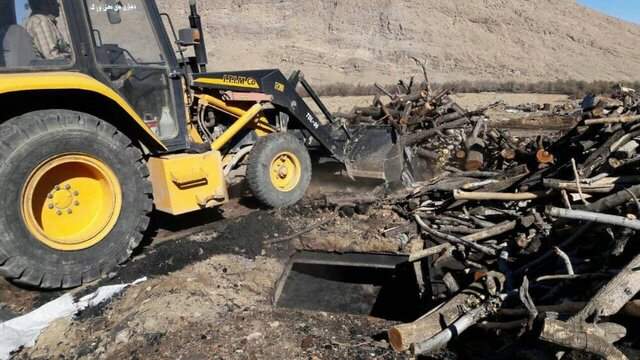 تخریب 150 کوره تولید زغال در شهرستان ری
