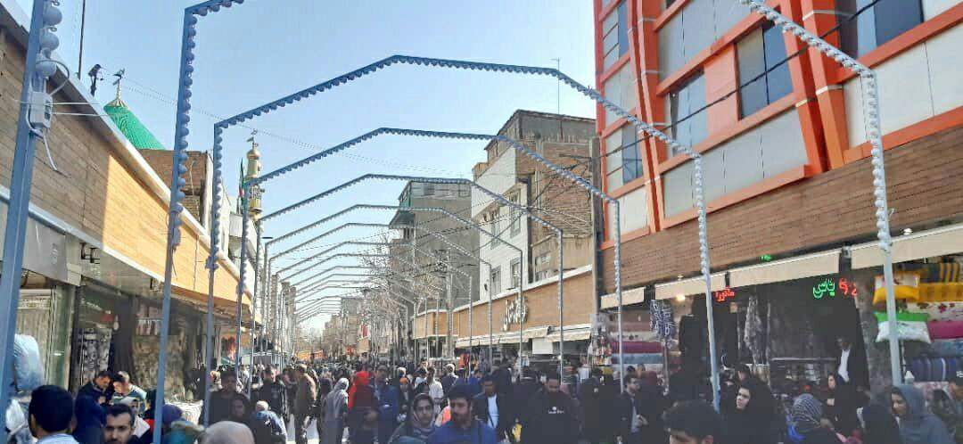 اجرای تونل نور بازار عبدل آباد در آستانه نوروز